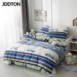 Zestawy pościeli jddton Cool Boy Blue Kolor Zestaw łóżka Twin Rozmiar Wygodny wzór samochodu kreskówek Król Duvet Cover Arkusz BE164