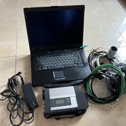 MB Star Diagnóstico C4 Compact SD Connec Scanner Tool WiFi DOIP 480GB SSD com laptop CF52 Toughbook Cars Caminhão 12V 24V Conjunto completo pronto para usar