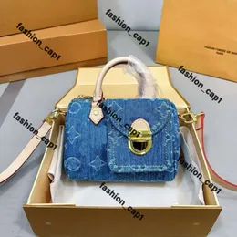 louiseviution bag Brand shoulder bag designer retro denim women's crossbody bag Hobo blue flower messenger wallet loubotin Axillary pouch lois vouitton bags 89