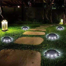 Lâmpada enterrada de energia solar 8 LED LEVIDO GRANHO DE LIGHT LIMPO LIGADA PATHA DE LIGHT PAY GARDENHATA GARDENHA Lâmpada de decoração de paisagem do jardim