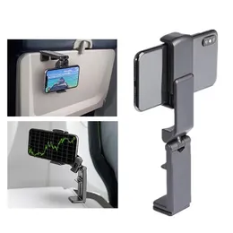 2024 Airplane Phone Holder Portable Travel Stand Desk Flight Foldable Adjustable Rotatable Selfie Holding Train Seat Stand Support- Foldable Travel Stand