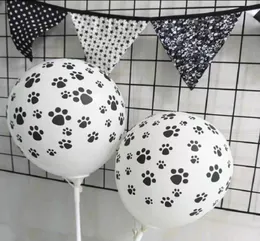 Black Dog Paws Ballonnen Latex Ball Bare Footprint Punkt gedruckt verdicktere Luftballons Geburtstagsfeier Dekorationen Lieferungen Kinder Toy1021154