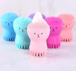 Lovely Cute Octopus Shape Silicone Facial Cleaning Brush Deep Pore Cleaning Exfoliator Face Washing Skin Care XB16360486
