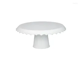 ベーキング型白いデザートテーブルデコレーションウェディングパーティーホームケーキディスプレイスタンドコールドミールセラミックトレイ