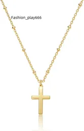 Neo Moodear Womens Cross Cocklace 14K Gold Ploted/Sterling Silver Chain Necklace Straite Oro a strati Oro Calco a sospensione Calcola semplice e carina Gioielli in oro