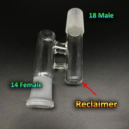 Recupelar o apanhador de cinzas adaptador de vidro suspenso de 18 mm a 14 mm de vidro de laboratório feminino