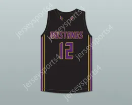 CUSTOM NAY Name Youth/Kids MAX CHRISTIE 12 ROLLING MEADOWS HIGH SCHOOL MUSTANGS BLACK BASKETBALL JERSEY 1 Stitched S-6XL