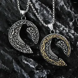 Pendant Necklaces Nordic Viking Broken Vin Personality Pendente Da Uomo Semplice E Piccolo Titanio Acciaio Collana Gioielli