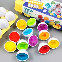 Andra leksaker Baby Smart Egg Montessori Learning Education Toy Sensory Easter Egg Chicken Color Form Barn 2-4 år S245163 S245163