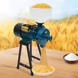 Cereais secos de moinho de alimentação elétrica 2200W Máquina de moagem de arroz de milho Wfunnel 220V Bluegreen 240429