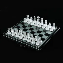 チェスゲームラグジュアリーセットガラスゲーム高品質のクラフトクリスタルボードチャイルドパーティーファミリーエンターテイメントドロップデリバリースポーツ屋外otraf