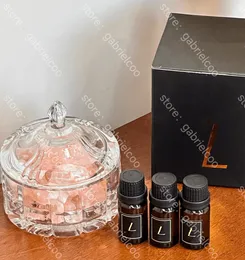 Designer aromaterapi rosa diffusor sten ren naturlig växt eterisk olja transparent doftande sten handgjorda gåva hem dekoration aromaterapi med låda
