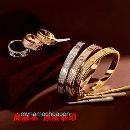 Designer Caritraes Bracciale Luxury Nail 18k Gold Rose Gold Love Full Diamond Sky Ring Non sbiadimento