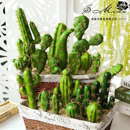 Kwiaty dekoracyjne Mikro dekoracja mikro krajobraz Fałszywe rośliny Symulacja Kactus Zielona tropikalna roślina kaktusy model ogrodowy Aquarium