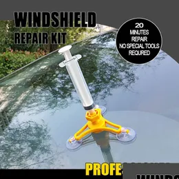 Kfz -Reparaturkits 1Set Car Windschutzscheibe Werkzeuge DIY -Fenster Reparatur von Kit Glas Winds -Werkzeug für Crack -Zubehör HHA52 DROP DELIV OTXUD