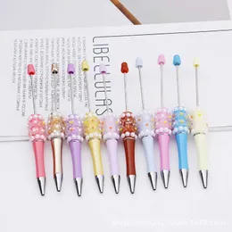 Sendung Live Jelly Colored Flower Pearl Perlen Pen Mini Stamme Geschenk Signature Kugelschreibe