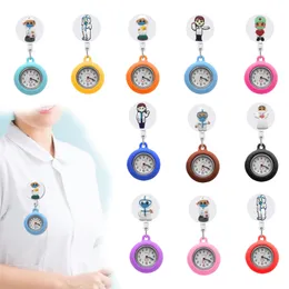 Other Home Decor Doctor Clip Pocket Watches Fob For Nurses Alligator Medical Hang Clock Gift On Watch Easy To Read Nurse Brooch Drop Oto56