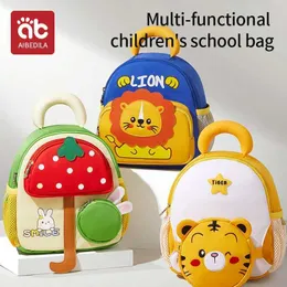Backpacks AIBEDILA 3D Childrens Preschool Bag Childrens Backpack Kindergarten Cartoon Animal Childrens Backpack d240516