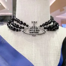 Designer multicamada Pearl shinestone colar de órbita de luxo Chain Clavicle Chain requintado colares de pérolas de mulheres colares de festa de casamento de alto
