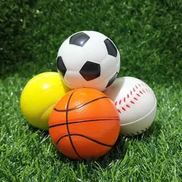 إلغاء الضغط لعبة 6 سم PU Foam Fidget Sense Ball Ldren Toy Sponge Basketball Phatialation Football Tennis Baseball Preschool Education H240516