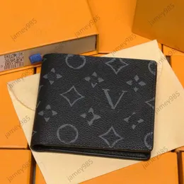 Louiseviution plånbok läder plånbok modedesigner plånböcker retro handväska för män klassiska korthållare mynt handväska berömd gitterkontroll plädblomma lyx 896