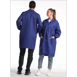 Protezione del lavoro Abbigliamento blu da lavoro blu cappotto da uomo a maniche lunghe Protezione del lavoro in complesso per la movimentazione del petto workshop 240513