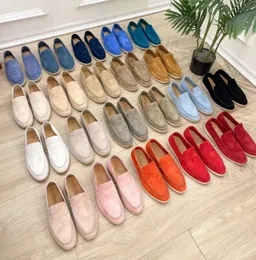 Tasarımcı Ayakkabı Ayakkabı Loafers LP Kadınlar Erkek Spor ayakkabılar Düz Topuklu Klasik Loafers Düşük Üst Süet Moccasin Profesyonel Günlük Ayakkabılar