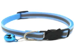Verstellbare reflektierende Hundehalsbänder Haustierkragen mit Glocken Charme Halskette Kragen für kleine Hunde Katzenkragen Haustier Vorräte V8442093