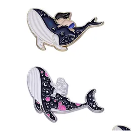 Pins, spille per spille per donne Clip con spillo di moda vestiti panni borse decorazioni decorazioni in metallo gioielli balena balena badur