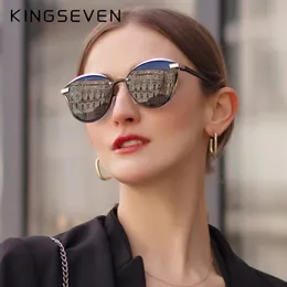 킹스벤 편광 선글라스 여성 고급 디자인 숙녀 우아한 태양 안경 UV400 보호 패션 고양이 눈 안경 240429