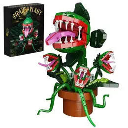Other Toys MOC Audrey II Chomper Man Eater Horror Small Shop Flower Building Blocks Plant Building Blocks Model Toys Childrens Gifts S245163 S245163