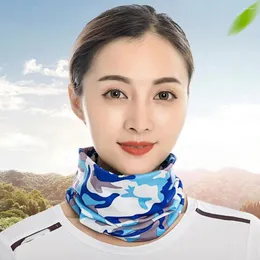 Camas de ciclismo 6pcs Proteção UV Gelo capa de face de seda de pescoço Tubo de esporte ao ar livre Bandana Lengana Bucking Breathable