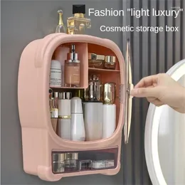 Storage Boxes Free Punching Dustproof Rack Ps Material Bath Basket Household Items Wear Resistant Hand Portable Drawer