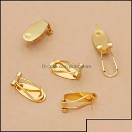 آخر Sier Gold Phingernail arring Post for Women Native Beadswork Jewelry Finding Making 50 age/lot dropend dropends compon ot3sz