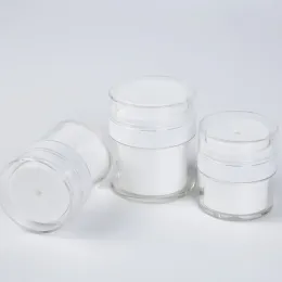 15 30g White simples garrafa de cosméticos sem ar 50g Acrílico Creme de vácuo Jar Cosmetics Bomba Loção