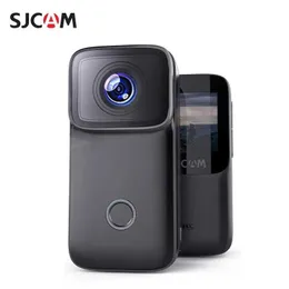 Videocamere Azione sportiva SJCAM Action Camera C200 4K 24FPS WiFi Gyroscopio Visione notturna stabile 40M Impianto impermeabile per il casco motociclistico B240516