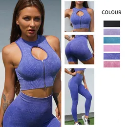 Fitnessstudio Set Top Women Shorts Anzug Seamless Yoga Kleidung Sport Bra Yoga Hosen Training Set Fitness Leggings Yoga Kleidung xiny98 240516