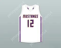 CUSTOM NAY Name Youth/Kids MAX CHRISTIE 12 ROLLING MEADOWS HIGH SCHOOL MUSTANGS WHITE BASKETBALL JERSEY 1 Stitched S-6XL