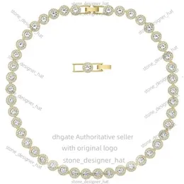 Swarovski Necklace Designer Women Women Original qualità collane a ciondoli Angelic Brillian e alla moda Collana a diamante piena per donne che usano elementi 40c6