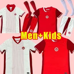 Canada Soccer JerseyS Jonathan David 2024 25 Alphonso Davies Lucas Cavallini Tajon Buchanan Junior Hoilett Cyle Larin Football Shirt Kits National Team kids child