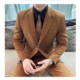 chaqueta de doble botonadura para para hombre abrigo de boutique de negocios de color solido a novedad de 240514