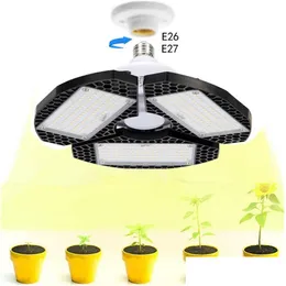 Grow Lights FL Spectrum LED -ljus E27 E26 50W tillväxt Hög Bay Garage Lamp för växt inomhus hydroponic växthus droppleverans Lightin DHY4D