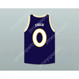 Personalizado qualquer nome qualquer equipe coolio 0 Monstars camisa de basquete azul escuro