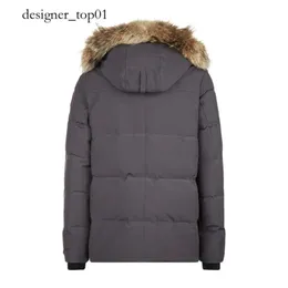 Kanada Down Jacke Real Coyote Pelde Designer Homme Puffer Windbreaker Jassen Oberbekleidung mit Kapuze mit VierRure Manteau Kanada Kanadian Down Jacke Hiver Parka 8aee