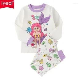 Clothing Sets IYEAL Girls Pajamas Children's Sleepwear For Girl Tops Pants Kids Home Wear Clothes
