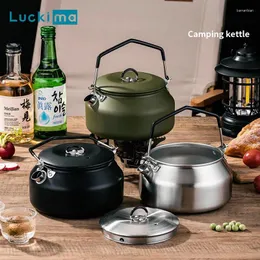 Mugs 1000ml Portable Camping Boil Water Kettle 304 Stainless Steel Outdoor Teapot Pot Coffee Picnic Hiking Tableware