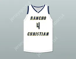 Nome noto personalizzato giovani/bambini Evan mobley 4 Rancho Christian School Eagles White Basketball Jersey 1 Cucite S-6XL