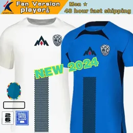 Ny 2024 Slovenien Soccer Jersey 24 25 National Team Home White Away Blue Benjamin Sesko Jan Oblak Jaka Bijol Sandi Lovric Football Shirts