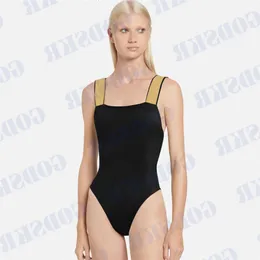 Sling Bikini kobiety One Piece Swimsuit Gold Druku