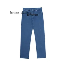 Vetements Hosen Herren Designer Hosen Jeans Männer Real S Top -Quality -Männer Frauen Überlasse Designer Jeans Fashion Hosen gestickt mit Briefed 2540